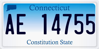 CT license plate AE14755