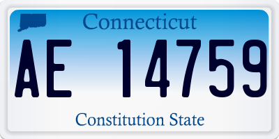 CT license plate AE14759