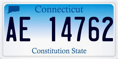 CT license plate AE14762
