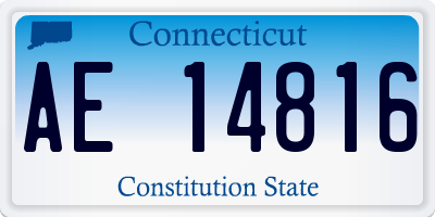 CT license plate AE14816