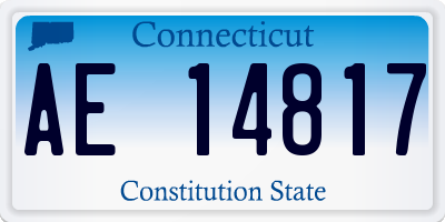 CT license plate AE14817
