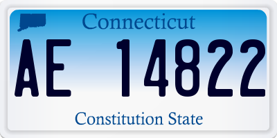 CT license plate AE14822