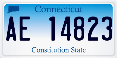 CT license plate AE14823