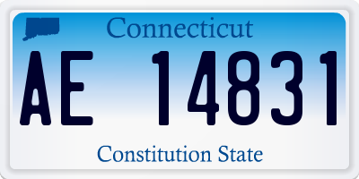 CT license plate AE14831