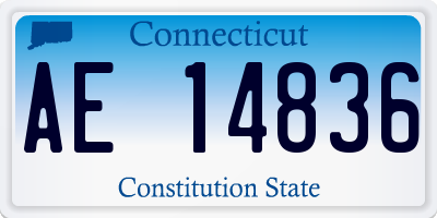 CT license plate AE14836