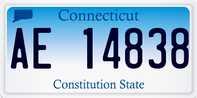 CT license plate AE14838
