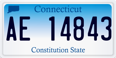 CT license plate AE14843
