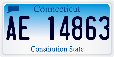 CT license plate AE14863