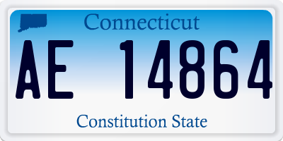 CT license plate AE14864