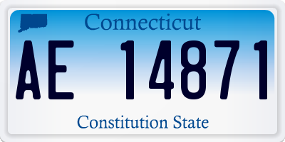 CT license plate AE14871