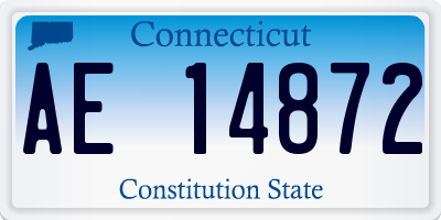CT license plate AE14872