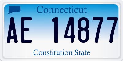 CT license plate AE14877