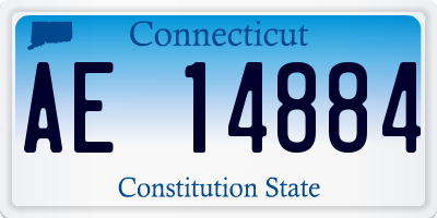 CT license plate AE14884