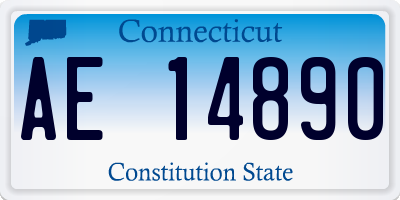 CT license plate AE14890