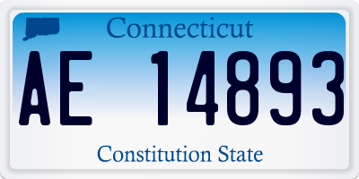 CT license plate AE14893