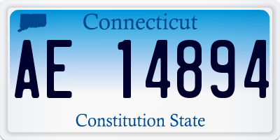 CT license plate AE14894