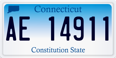 CT license plate AE14911