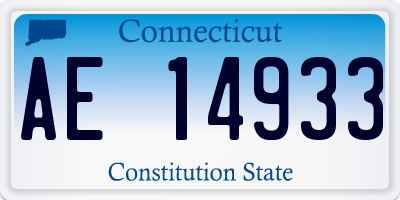 CT license plate AE14933