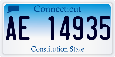 CT license plate AE14935
