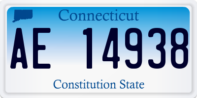 CT license plate AE14938