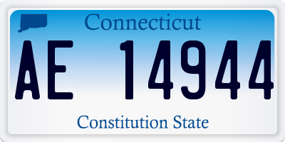 CT license plate AE14944