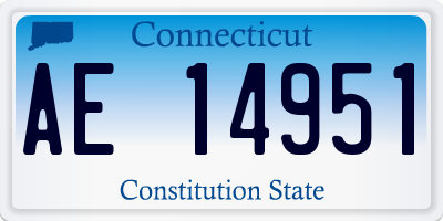 CT license plate AE14951