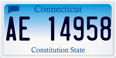CT license plate AE14958