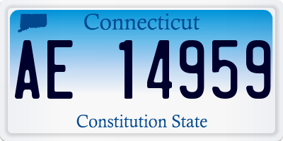 CT license plate AE14959
