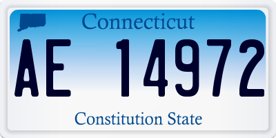 CT license plate AE14972