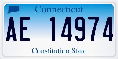 CT license plate AE14974