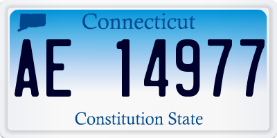 CT license plate AE14977