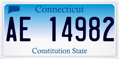 CT license plate AE14982