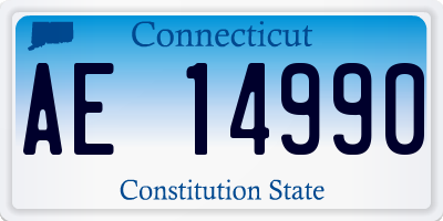 CT license plate AE14990