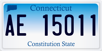 CT license plate AE15011