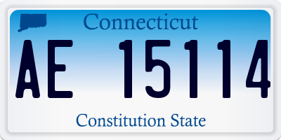 CT license plate AE15114