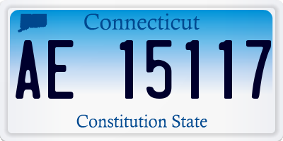 CT license plate AE15117