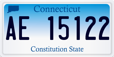 CT license plate AE15122