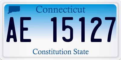 CT license plate AE15127