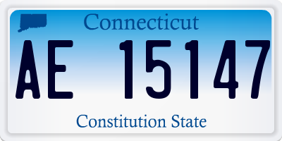 CT license plate AE15147