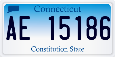 CT license plate AE15186