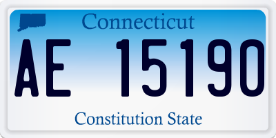 CT license plate AE15190