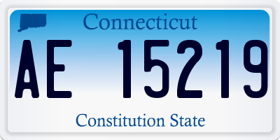 CT license plate AE15219