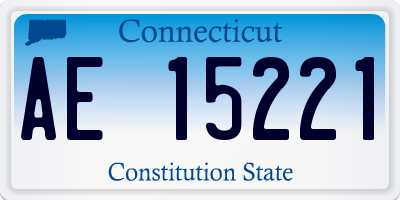 CT license plate AE15221