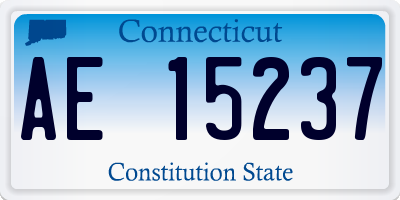 CT license plate AE15237