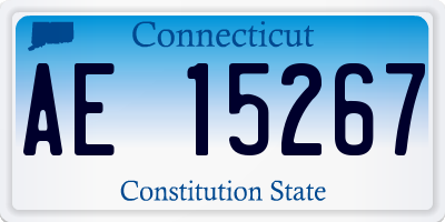 CT license plate AE15267