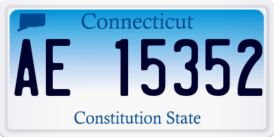 CT license plate AE15352