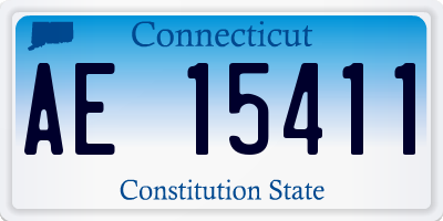CT license plate AE15411