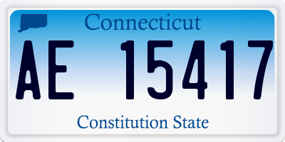 CT license plate AE15417