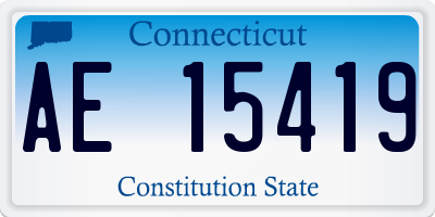 CT license plate AE15419