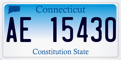 CT license plate AE15430